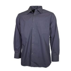 Men's Dress Shirt Long Sleeve Button Up Solid Formal Front Pocket Classic Shirt